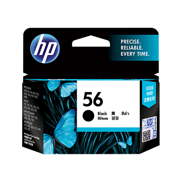 HP 56 Black Ink Cartridge (C6656AA) EL
